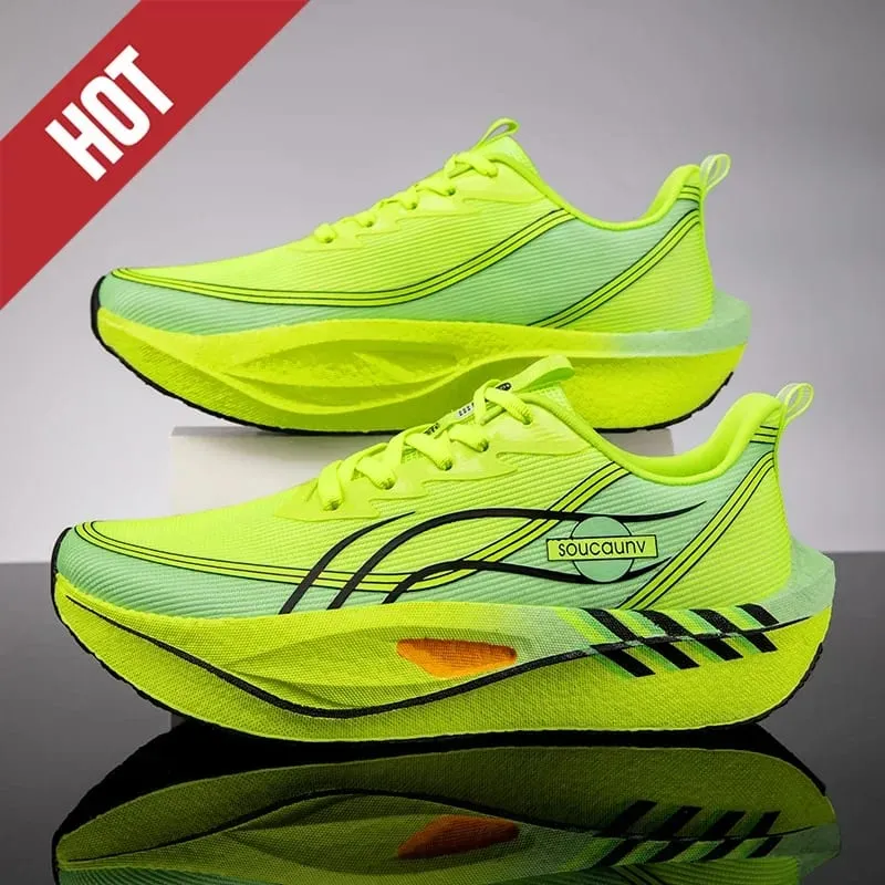 Men Women Carbon Plate Marathon Running Shoes Breathable Lightweight Non-Slip Racing Training Sports Sneakers Walking Outdoor — image 9