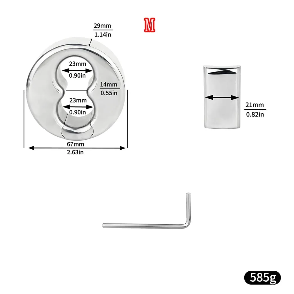Screw Lock Metal Scrotum Pendant Ball Stretcher Testis Weight Cock Ring Penis Restraint Stainless Steel Sex Toys for Men 18 — image 3