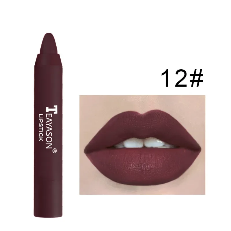 12 Colors Velvet Matte Lipsticks Pencil Waterproof Long Lasting Sexy Red Lip Stick on-Stick Cup Makeup Lip Tint Pen Cosmetic — image 18