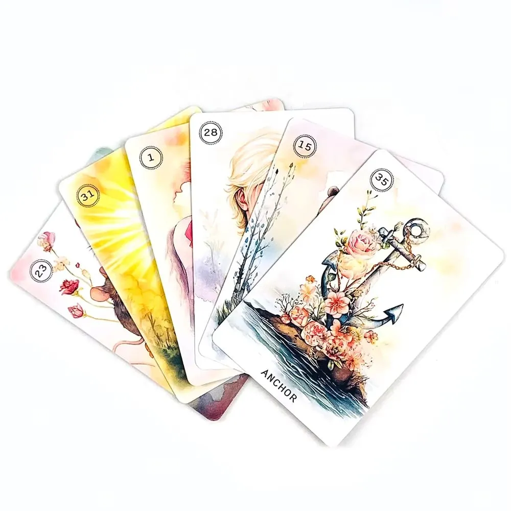 Sweet Blossom Lenormand Tarot Deck 38 Cards For Fate Divinations Family Party Board Game Spiritual Guidance & Collectors