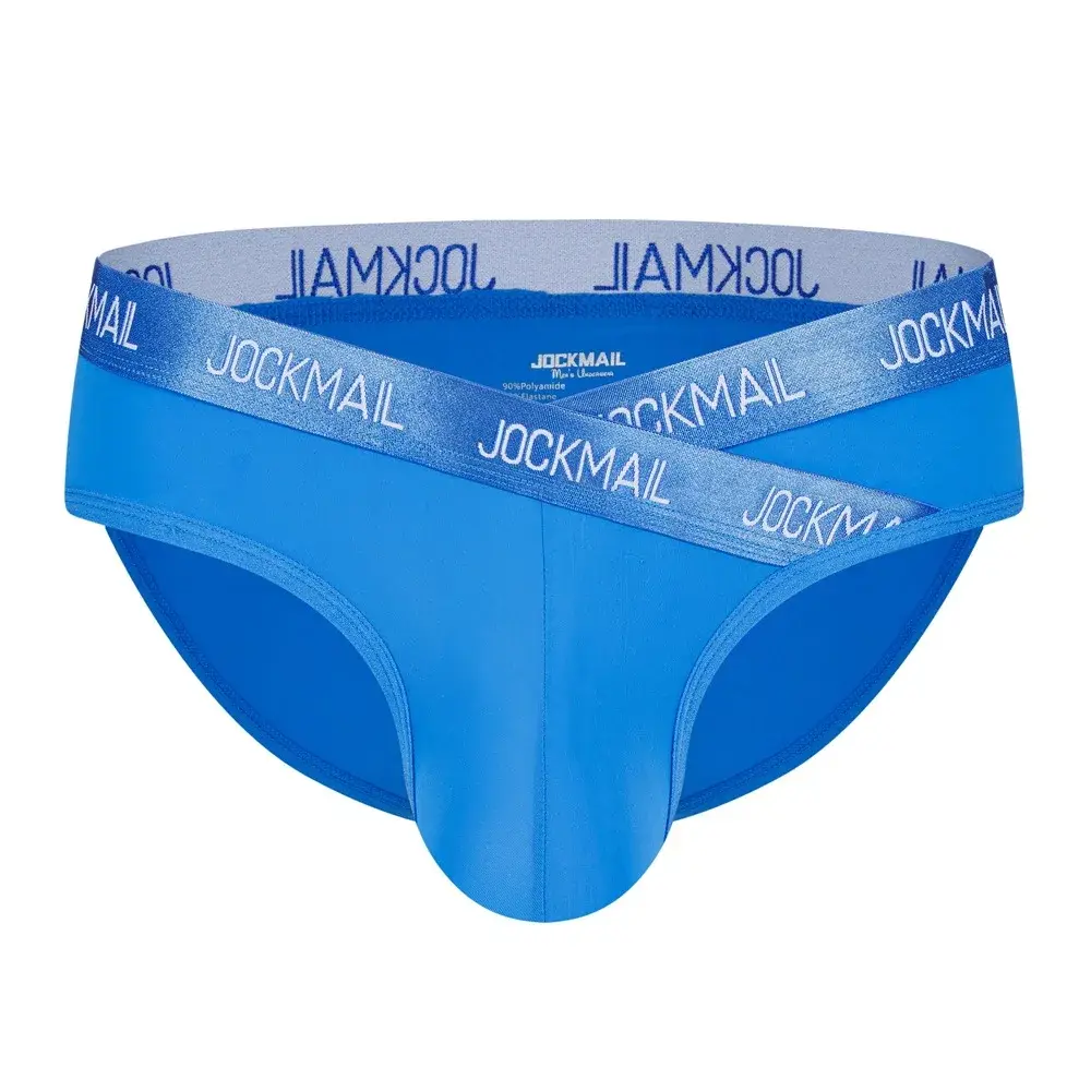 Jockmail Herr Underkläder Låg midja Sexig Brev Sport Andas Sommar Ice Silk Trosor Stor väska Nylon Enfärgad Man Trosor — image 22