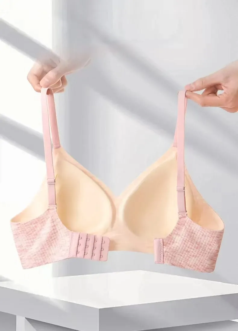 Bra Tekan Tubi Jeli Tanpa Surih Wanita Sokongan Lembut Pakaian Dalam Anti-Kendur Selesa tanpa Wayar untuk Setiap Hari W — image 4