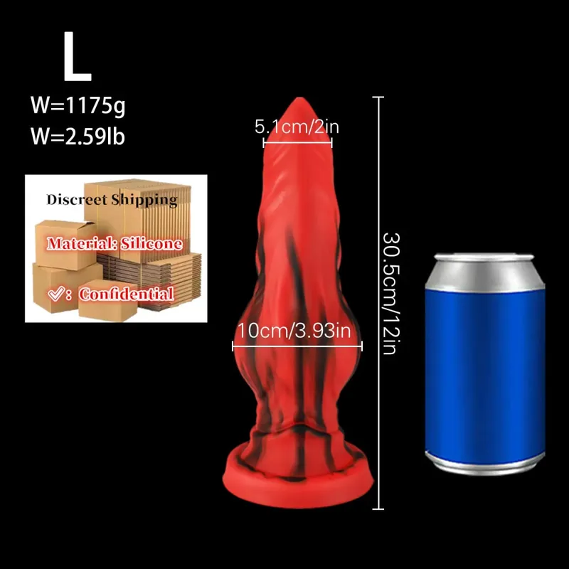 Huge Silicone Fantasy Animal Dildo Anal Plug Prostate Sex For Men Women Big Knot Dog Dildo Suction Cup Butt Plug Cock Sex Toys18