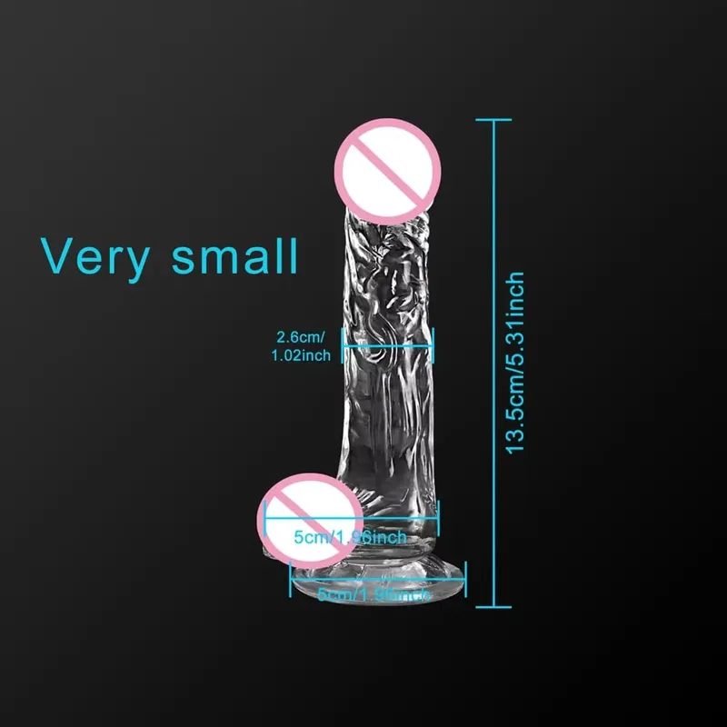 4 Sizes Transparent Soft Jelly Dildo Realistic Fake Dick Penis Sucker Butt Plug Sex Toys for Woman Men Vagina Anal Sex Toys — image 10