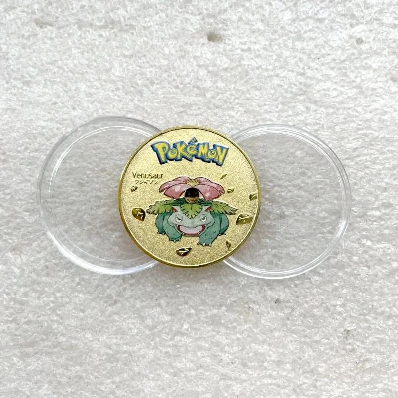 Pokemon złote monety Pikachu Anime pamiątkowa moneta Charizard złota okrągła metalowa moneta zabawki — image 24