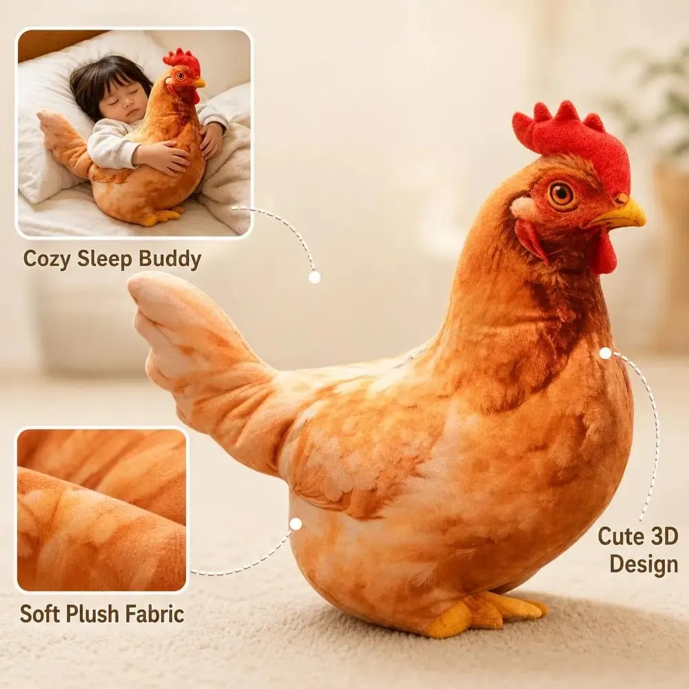 Material Animal Body Pillow 30cm Size Soft Texture Animal Cushion Cute Design PP Cotton Filled Poultry Throw Pillows — image 2