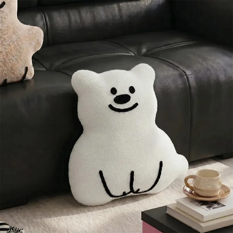 Cute Cartoon Stuffed Animal Cushion Cover Nordic Ins Style Plush Pillow Soft Sofa Living Room Decorative Pillow Case Home Decor — image 9