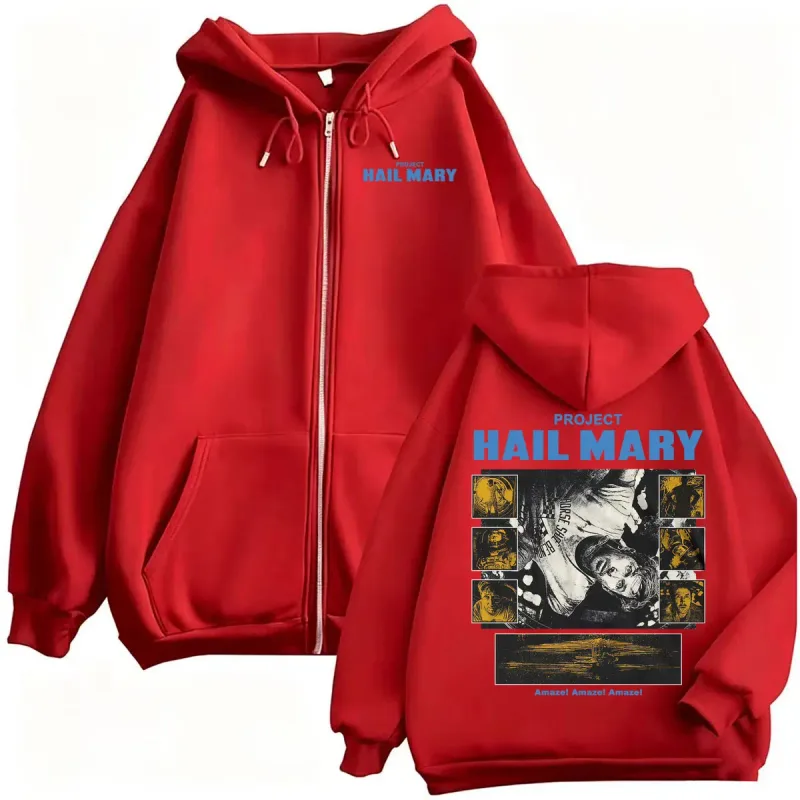 Project Hail Mary Zipper Hoodies Ryan Gosling 2026 Movie Classic Sweatshirt Jacket Coats Men Women Harajuku Gothic Zip Up Hoodie — image 5