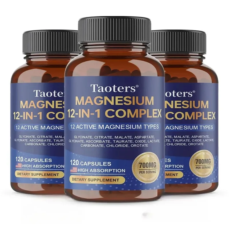 Magnesium 12-in-1 Complex Supplement – 700mg High Absorption Glycinate Citrate Malate & Taurate Blend for Muscle Nerve Sleep — image 9