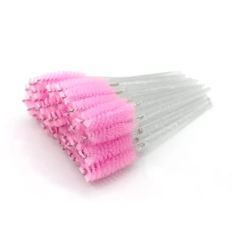 Disposable Eyelashes Brushes Crystal Diamond Handle Lash Brush Eyebrow Mascara Wands Eyelash Extension Supplies Makeup Tools