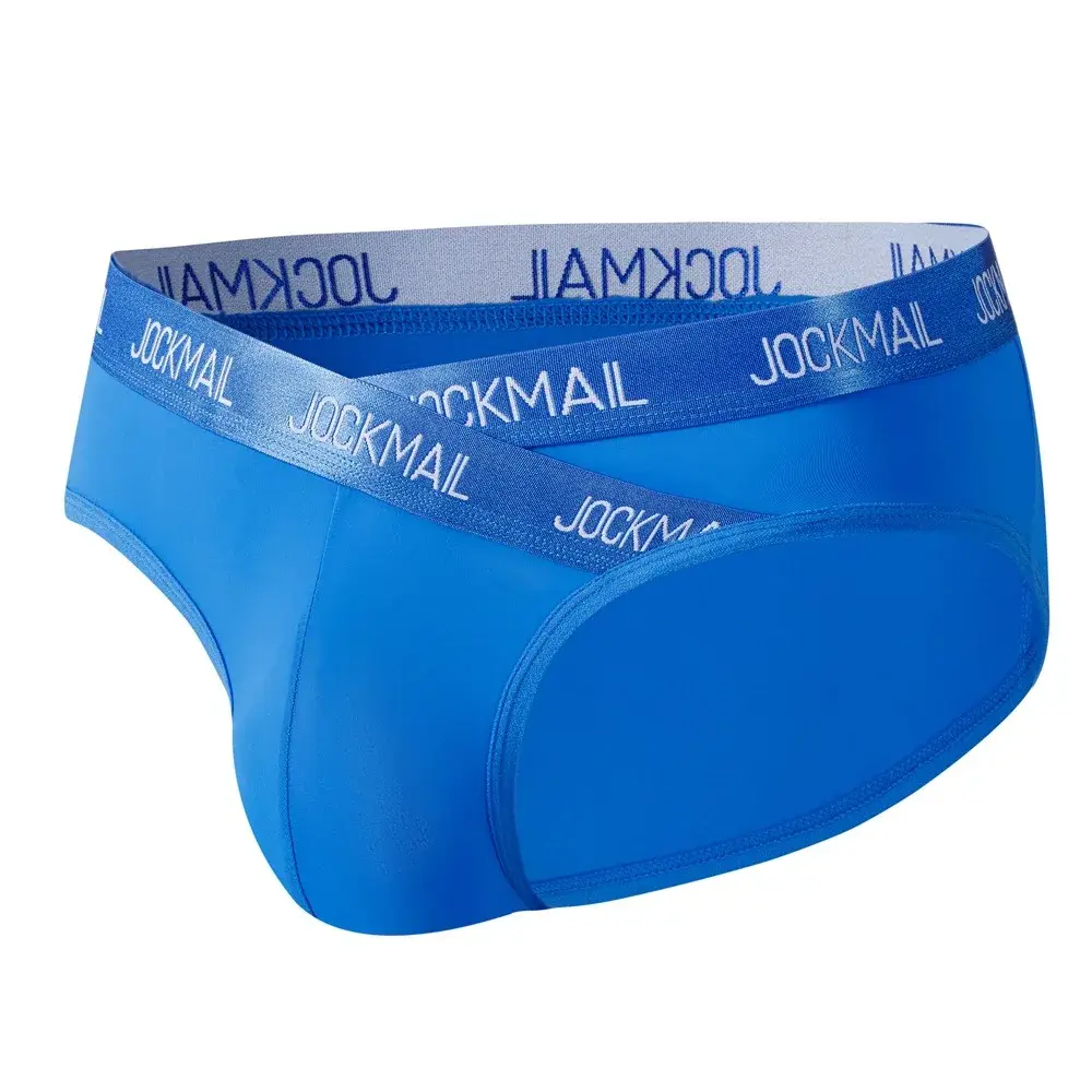 Jockmail Herr Underkläder Låg midja Sexig Brev Sport Andas Sommar Ice Silk Trosor Stor väska Nylon Enfärgad Man Trosor — image 1