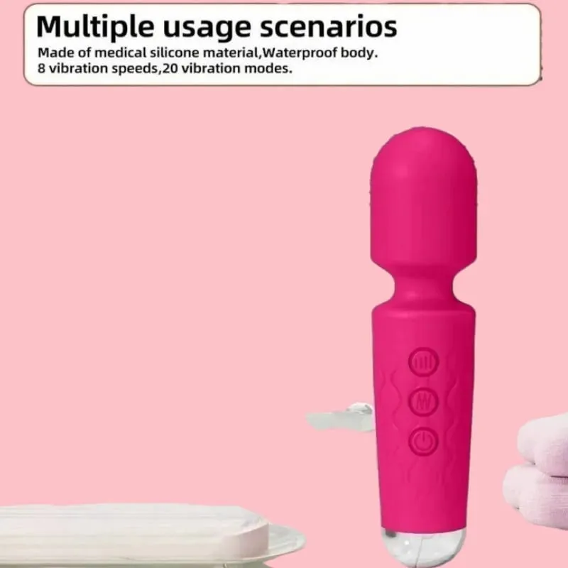 20 速魔棒震動器 G 點陰蒂刺激器充電防水按摩器女用性玩具 — image 3