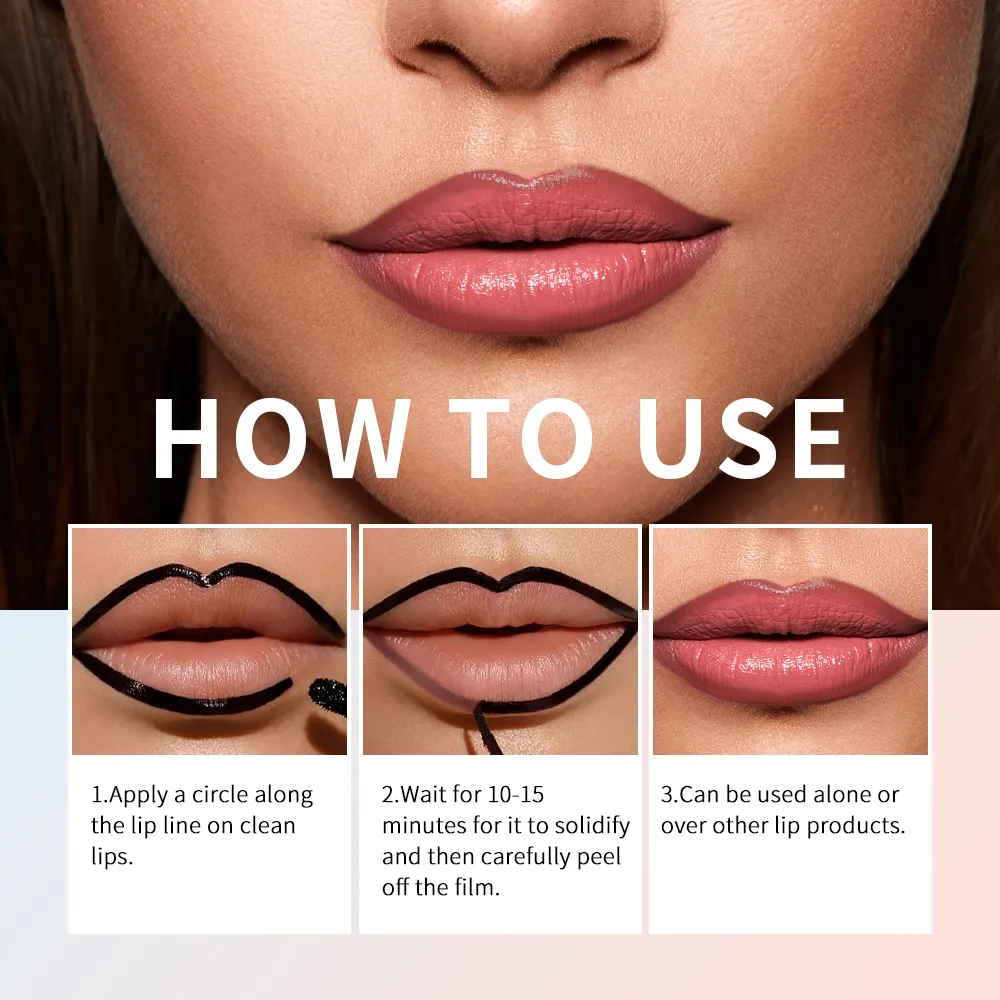 Delineador de labios resistente al agua, brillo de labios tipo tatuaje, resistente al agua, tinte de labios mate de larga duración, contorno marrón, cosmético para manchas de labios rasgados — image 2