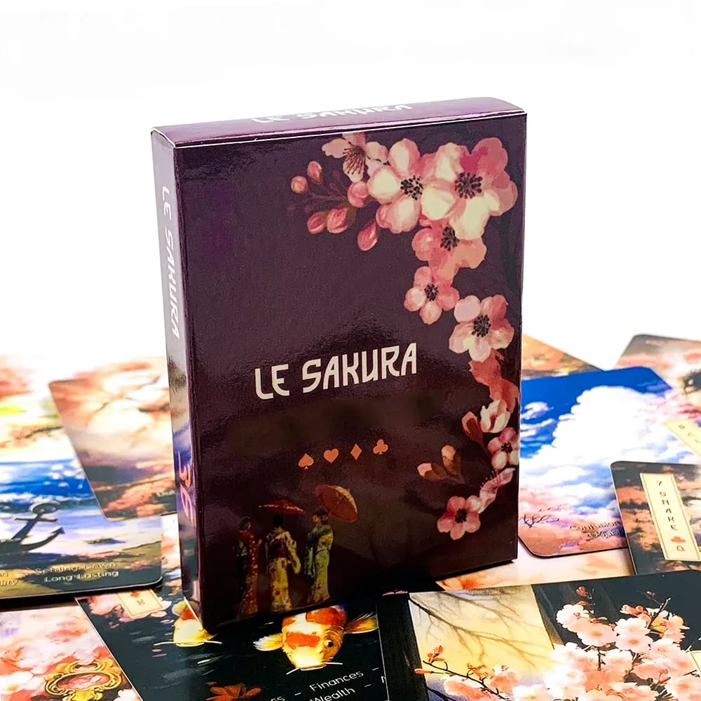Permainan Kad Le Sakura Baharu 36 Kad Bunga Sakura Bergaya & Padat Termasuk Buku Panduan Ideal Untuk Amalan Rohani Perjalanan — image 1