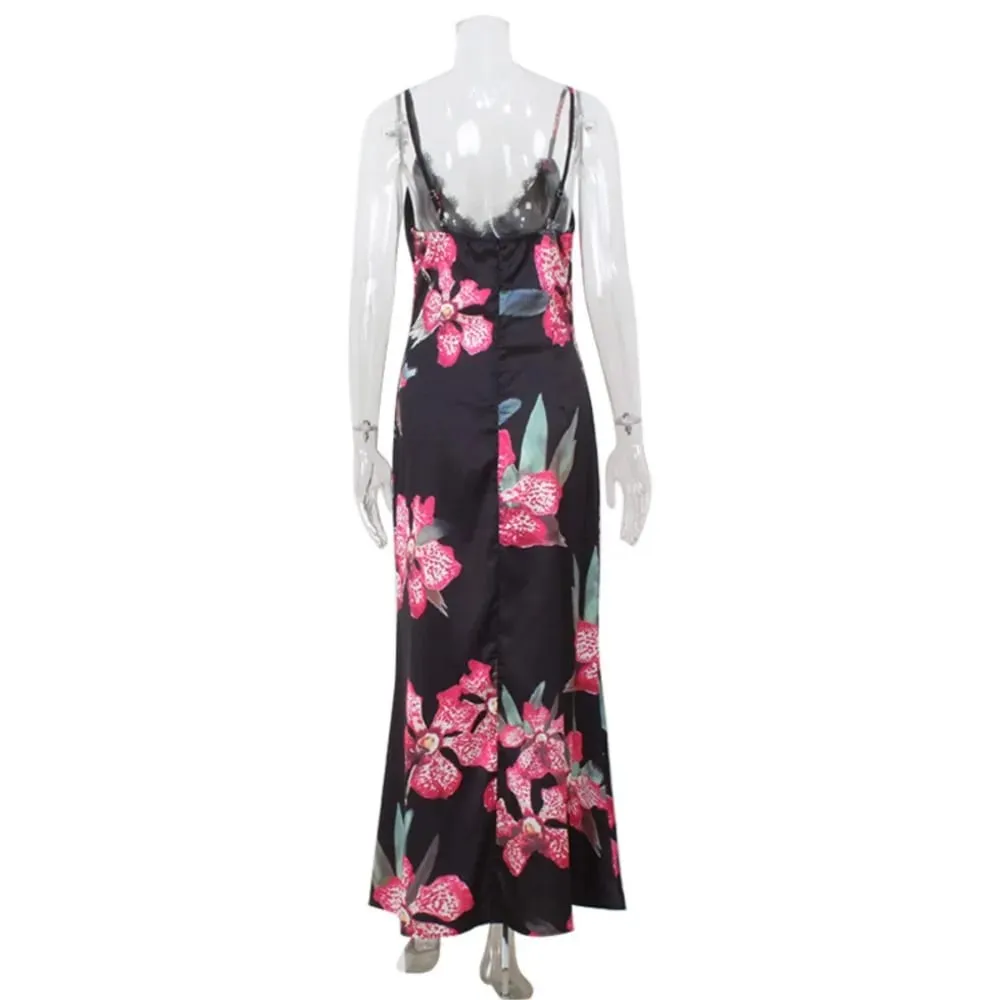 2026 MsChuh Summer Party Dresses For Woman Evening Dress Backless Vestidos Flower Printed Sleeveless Fashion Trendy Temperament — image 6