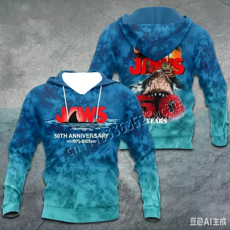2026/27 Men Hoodies Jaws Horror Film Hoodie Men Women Fashion Hoodies Casual Hoodie Sweatshirt Shark Coat Sudadera Men Clothing — image 5