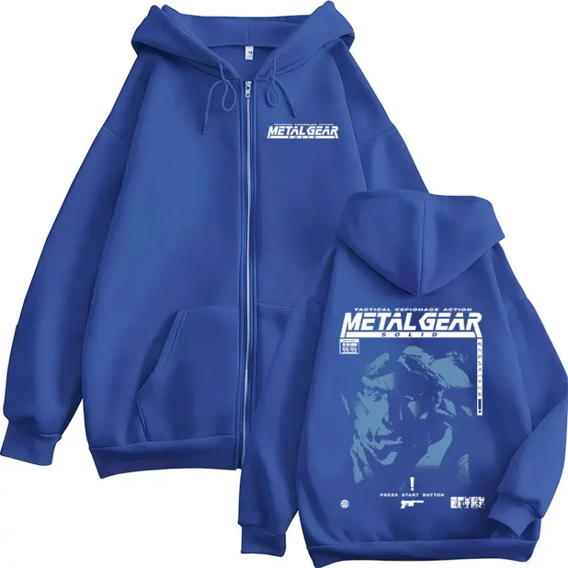 Metal Gear Solid Snake Game MGS1 Zipper Hoodies Men's Women Clothing Fashion Fleece Pullovers Zip Up Hooded Sweatshirts Jackets — image 5