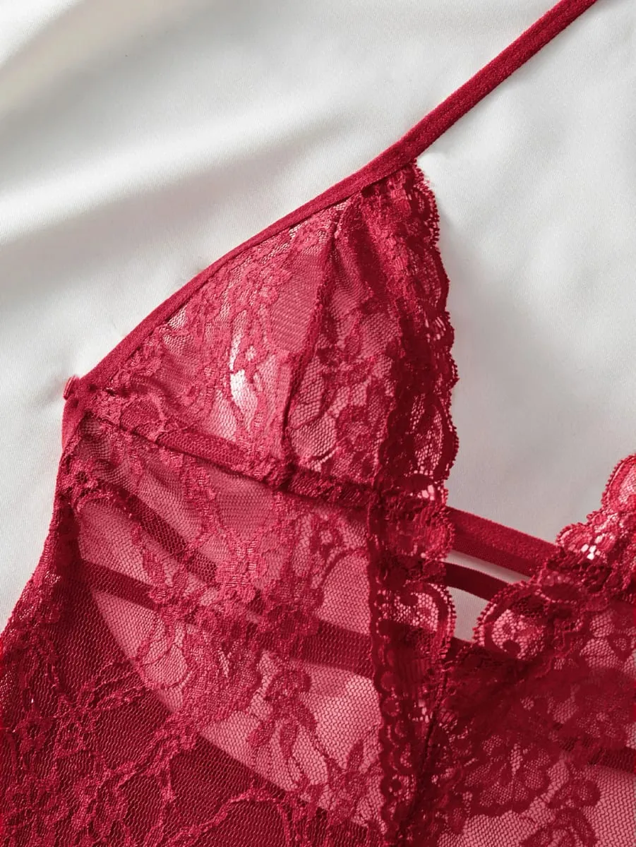Women's Transparent Lace Sexy Underwire Bra Set Bikini Skirt Thin Three Point Lingerie Tempting Lace Up 2026 Hot Selling Item — image 5
