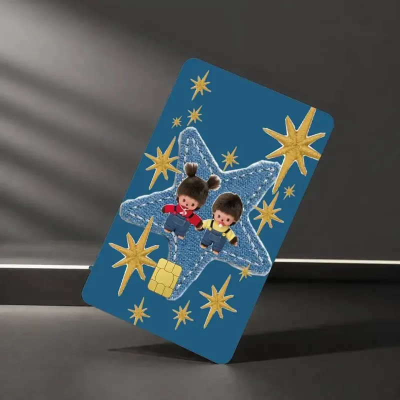 Cute M-MonchhichiS Sticker Film Tape Skin for Credit Card Debit Card Waterproof Stickers — image 12