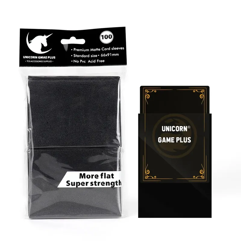 100pcs 2.5 "x3.5" 프리미엄 트레이딩 카드 슬리브 66x91mm MTG Magic Gathering Lorcana 게임 카드 용 표준 크기 보드 게임 카드