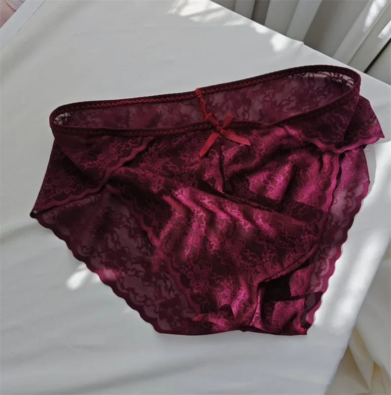 men's underwear Lace mesh sissy cuecas masculin no trace bow calzoncillos hombre without feeling cueca sexys tøy men lingerie — image 3