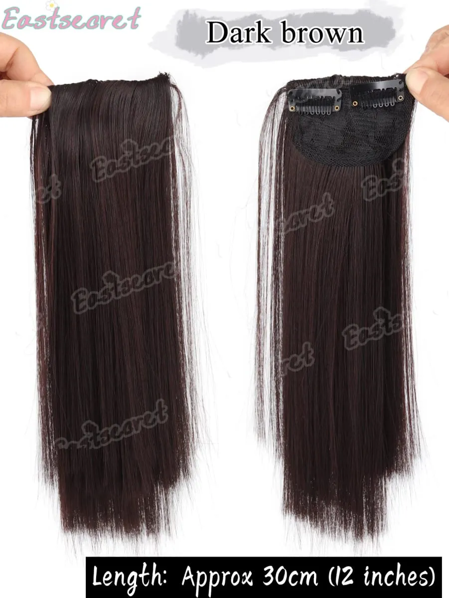 Hair Clip Natural Hair Extensions Clip In Synthetic wig Extensions 8/12Inch Hairpiece Replenish Hair Volume Clip In Natural Hair — image 14