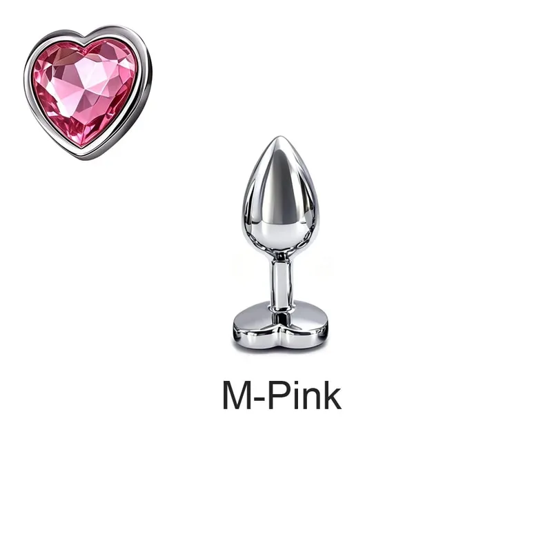 5 Sizes Metal Anal Plug Set with Heart Base Smooth Prostate Massage Butt Plug Sex Toys for Men Women Couples — image 9