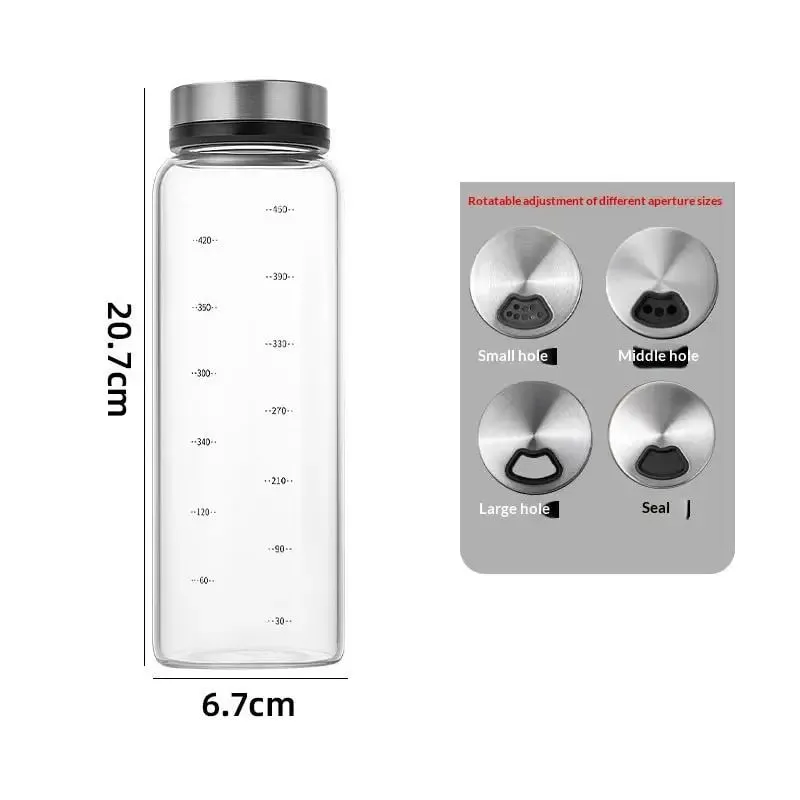 200/300/500 ml konzerva z borosilikátového skla s vysokým obsahem borosilikátového skla Sůl Sezamové pevné koření Láhev na koření Těsnění na pepř Třepačka na koření s otočným víkem — image 10