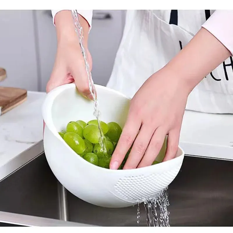 米とぎフィルター豆ストレーナーバスケットザルプラスチックふるい果物野菜ボウル水切りクリーニングツールホームキッチンツール
