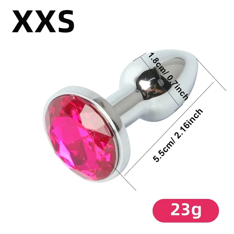 Mini Metall Anal Plug XXS Kleine Anal Dilatator Für Erwachsene Männer Frauen Butt Plug Mit Runde Kristall Weibliche Masturbation Anus sex Spielzeug