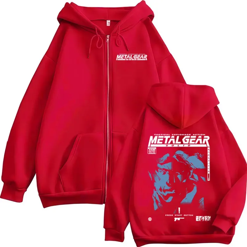 Metal Gear Solid Snake Game MGS1 Zipper Hoodies Men's Women Clothing Fashion Fleece Pullovers Zip Up Hooded Sweatshirts Jackets — image 4