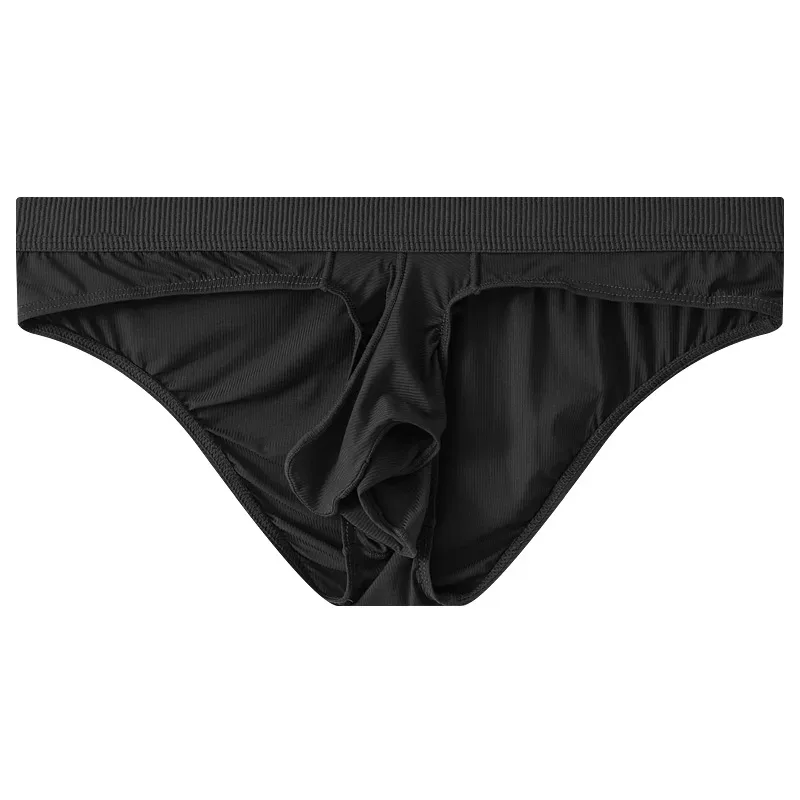 Cuecas masculinas de seda gelo verão transparente sem costura de secagem rápida homem respirável calcinha ultra-fina — image 25