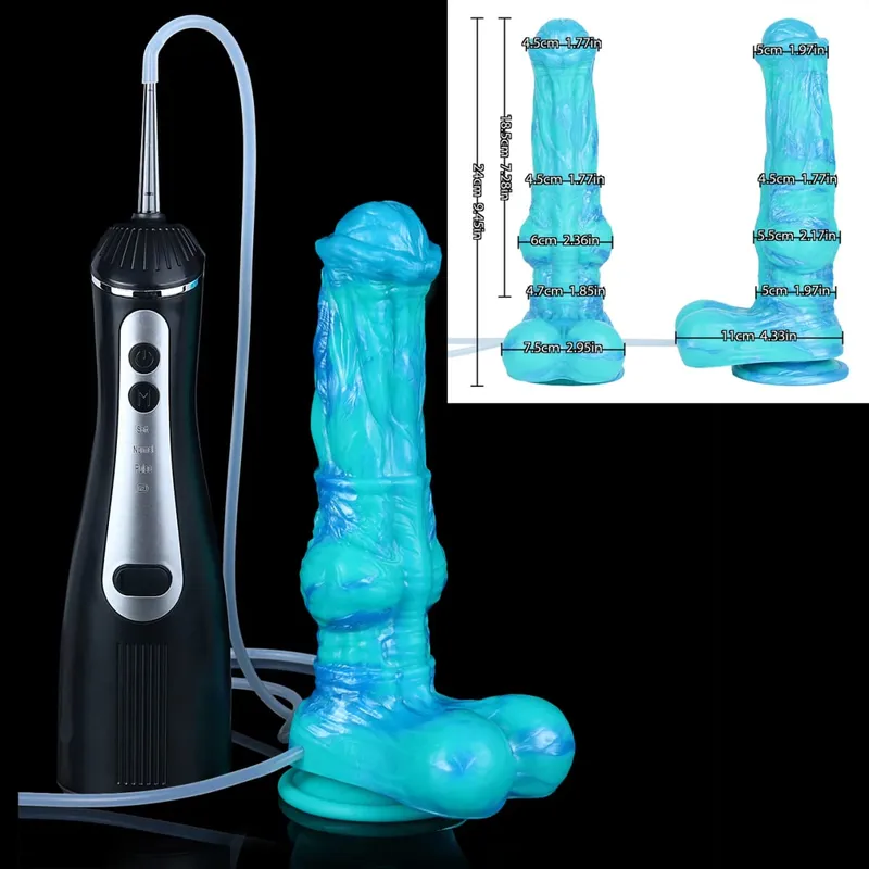 Silicone Electric Squirting Fantasy Dildos with Suction Cup Prostate Massager Ejaculating Penis Sex Toys For Women Men