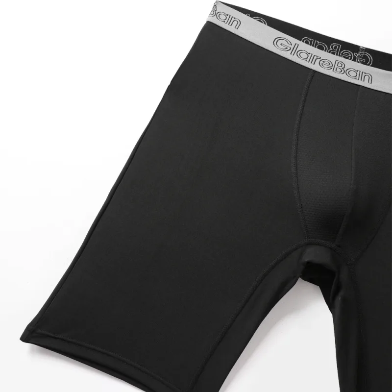 4 Pieces Mixed Colors Quick-Dry Long Leg Boxer Briefs Underpants Underwear For Home And Sports Hight Quality Male Panties Pants — image 20
