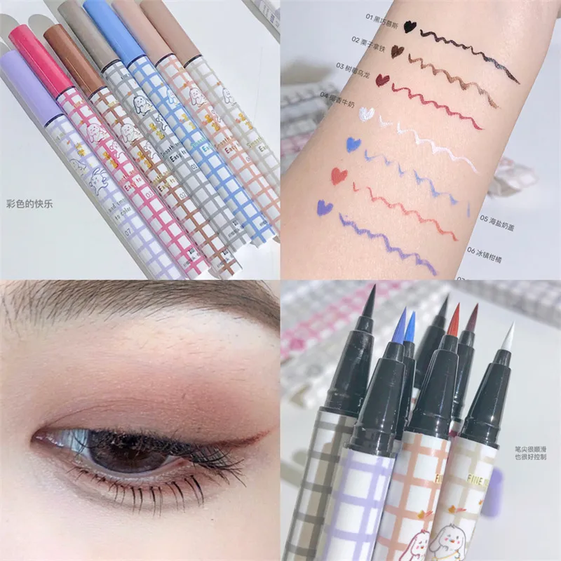 Crayon Eyeliner liquide coloré mat, imperméable, ne fleurit pas, stylo Eye-Liner liquide longue durée, maquillage pour les yeux, cosmétiques — image 6