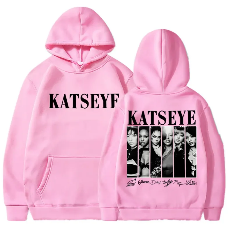 限定 Kpop Katseye プリントパーカーヴィンテージトレンディ男性女性 Y2k パーカートレーナーフリース特大トラックスーツストリートファンギフト — image 5