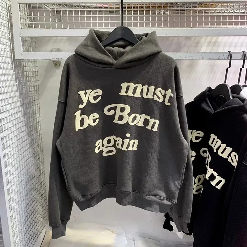 23FW Classic Foam Logo Ye Must Be Born Again Felpa con cappuccio Uomo Donna Migliore qualità Oversize Kanye West CPFM.XYZ Felpe Multicolor