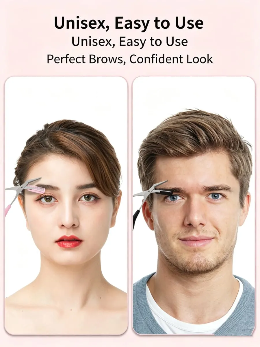 3/5/10Pcs Eyebrow Kit For Women Eyebrow Trimmer Razor Scissors Brushes Tweezers Grooming Tool Set