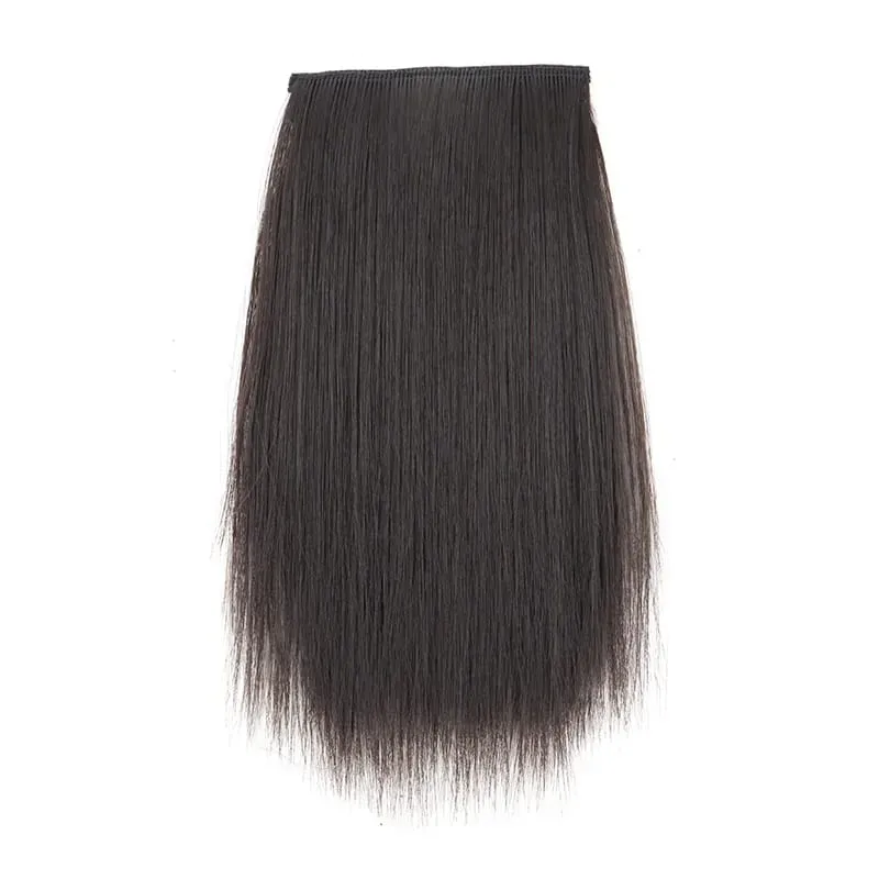 Synthetic 10/20/30cm Short Straight Hair Pieces Invisible Clip in Hair Top Side Cover Hair Accessories for Women — image 8