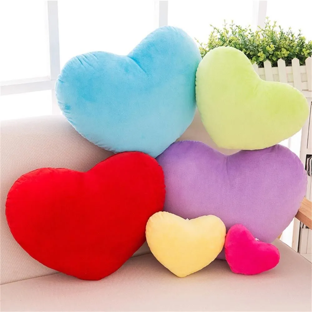 Coração brinquedos de pelúcia dia dos namorados travesseiro macio kawaii brinquedo adorável presente para aniversário casa decorativo macio travesseiro de pelúcia — image 2
