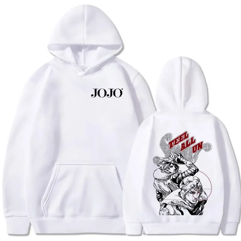 Anime JoJo Bizarre Adventure STEEL BALL RUN Gyro Zeppeli Johnny Joestar Hoodies Men Women Clothing Fashion Pullovers Sweatshirts — image 4