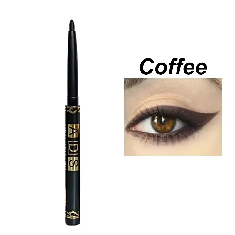 อายไลเนอร์เจลอัตโนมัติดินสอกันน้ำ Long Lasting Black Eye Liner Twist-Up No Sharpening Easy Glide แต่งหน้าสำหรับผู้หญิง