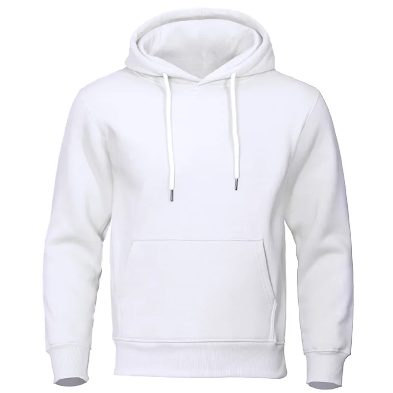 Hoodie Lelaki Warna Pejal Fleece Baju Sweat Lelaki Fesyen Pakaian Jalanan Pullover Bernafas Longgar Kasual Jenama Hoody Lelaki