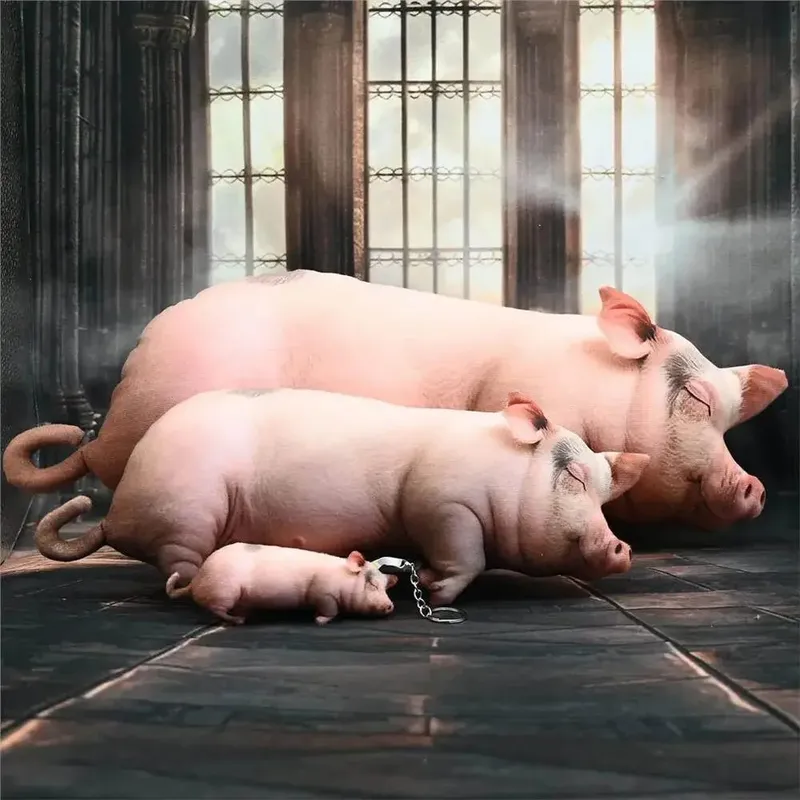 【In Stock】Cute Lifelike Simulation Pig Plush Toy Soft Sleeping Pillow Holiday Gift For Close Friends Home Sofa Decor Cushion
