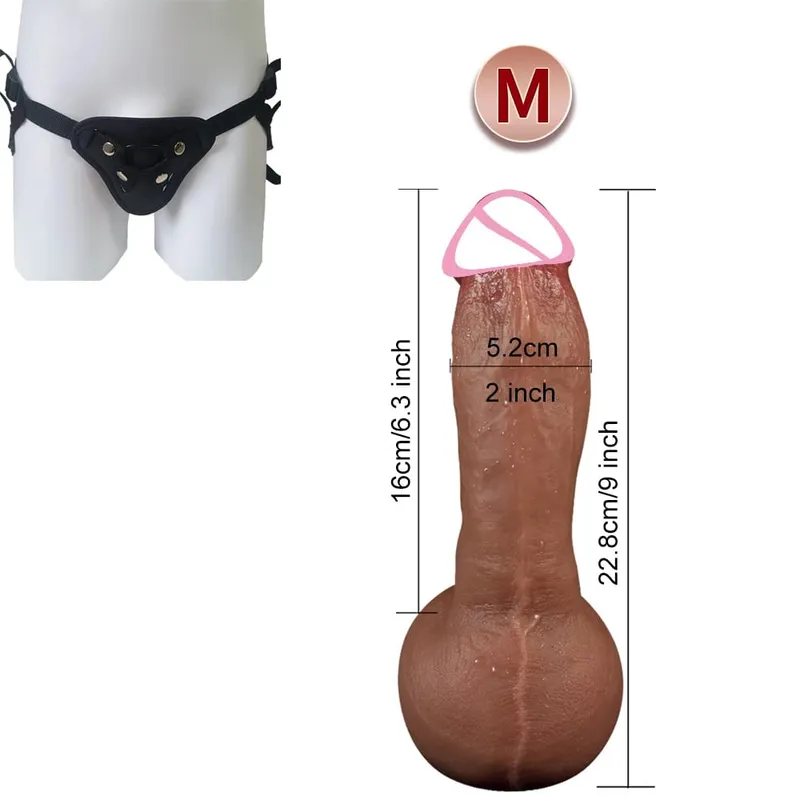 Consolador grueso realista para hombres y mujeres, pene de silicona, pene grande, tapón Anal, juguete sexual para hombres y mujeres Gay, 3 tamaños, sensación de piel suave, realista y grueso — image 11