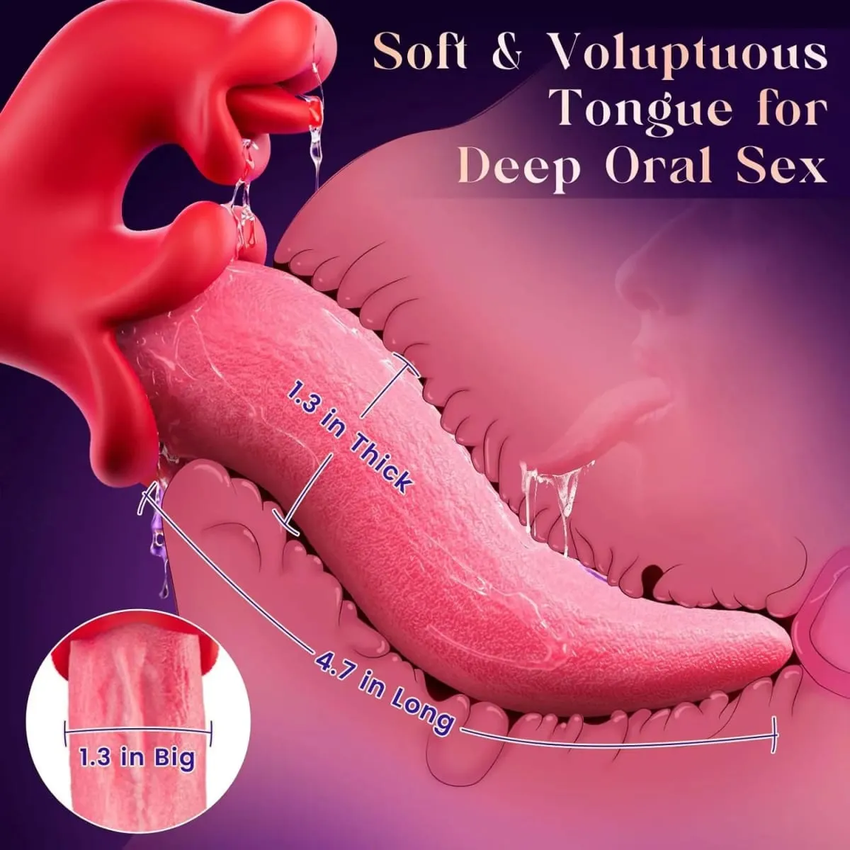 3 in 1 Tongue Licking Dildo Vibrator for Women Flapping Rotating Clitoris Stimulator G Spot Massage Female Masturbator Sex Toy — image 2