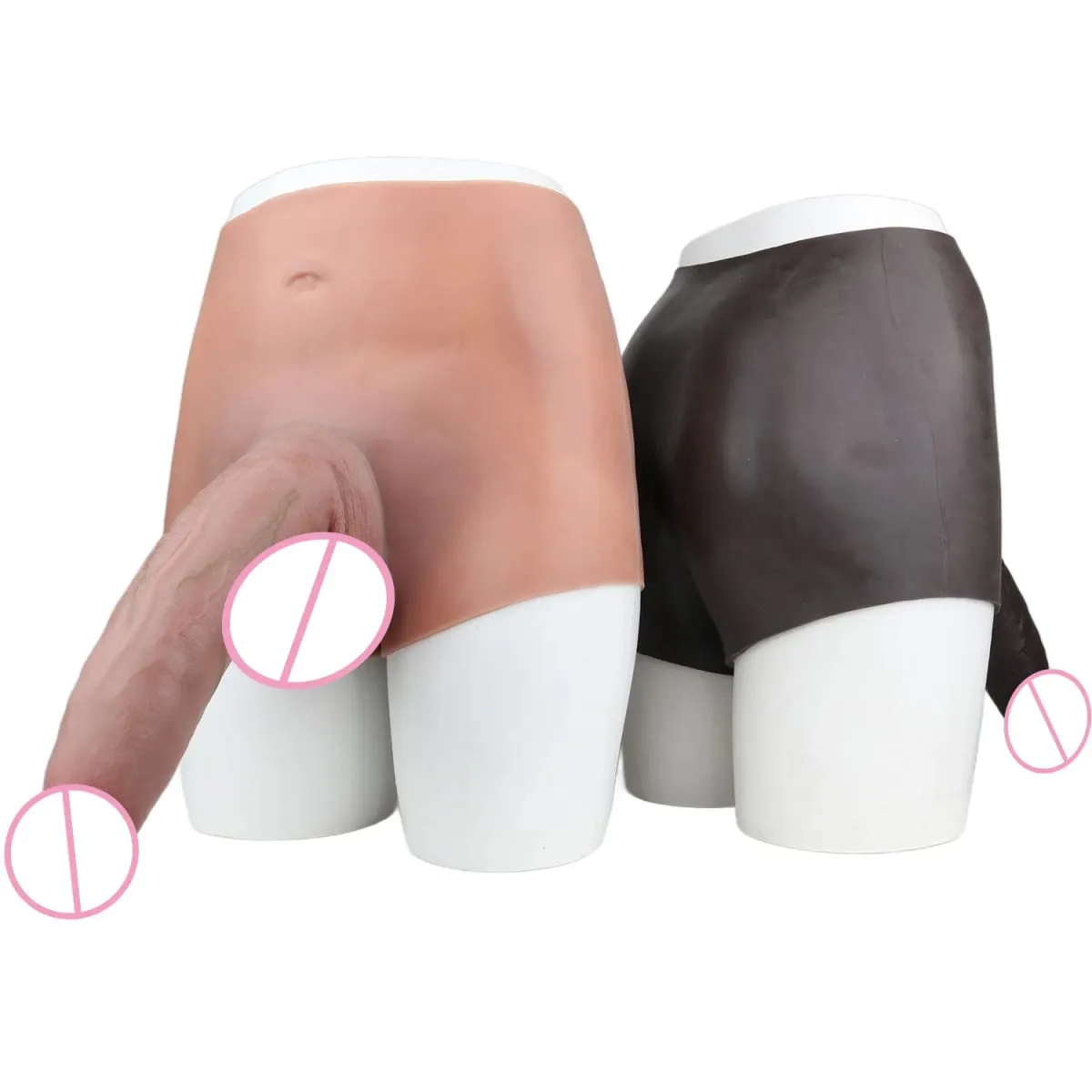 2 farben Riesige Hohl Dildo Hosen Hohe Taille Strap-On Penis Extender насадка на член Für Männer Verzögerung Ejakulation ultra Dildo — image 4