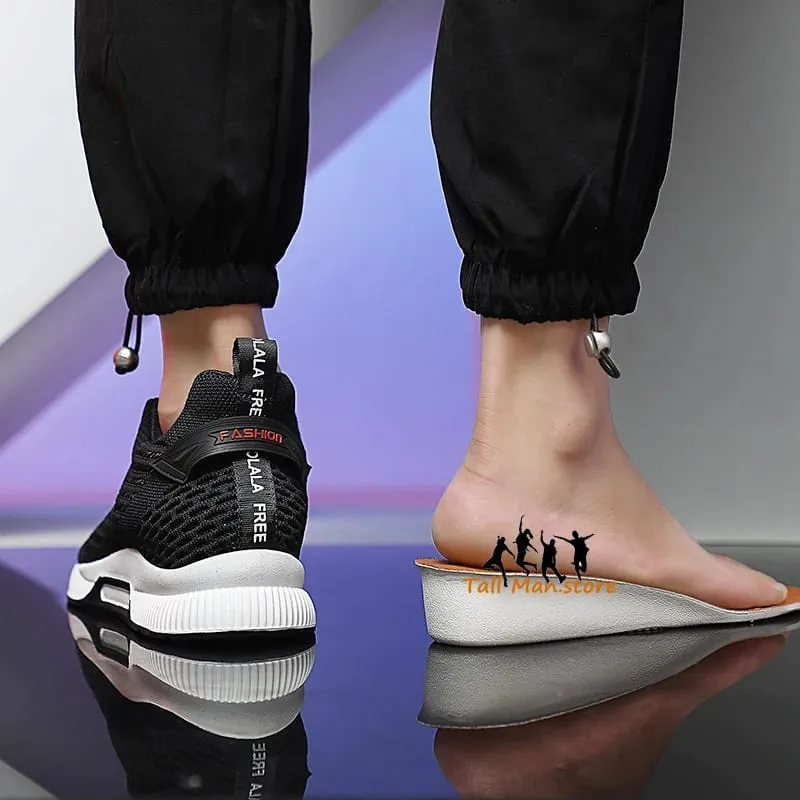 Sneakers Herre Højdeøge indlægssåler 6 cm Elevator Sko Chunky Højere Heel Lift Plus Størrelse 37-46 — image 3
