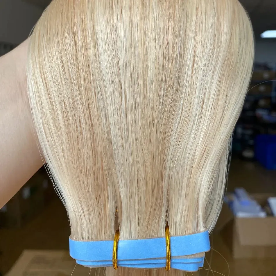 Tape In Weft Hair Extensions Human Hair 50g Injected PU Long Weft Tape In Hair Extensions Real Human Hair Seamless Tape ins Weft — image 12