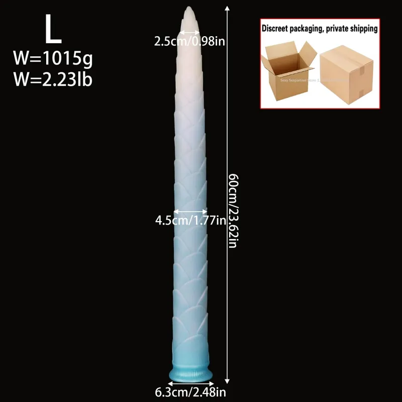 Long 55cm Butt Plug Pumpkin Dildo Deep Anal Whip Soft Anal Plug Adult Sex Toys Monster Dilator Dildo Anal Stimulator Sex Product — image 16